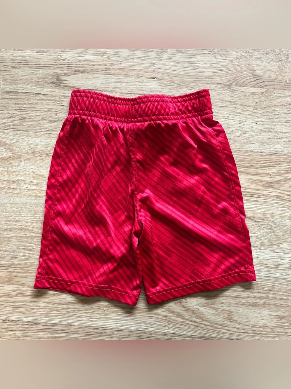 Under Armour Red Boys' Athletic Shorts with Blue Logo 5